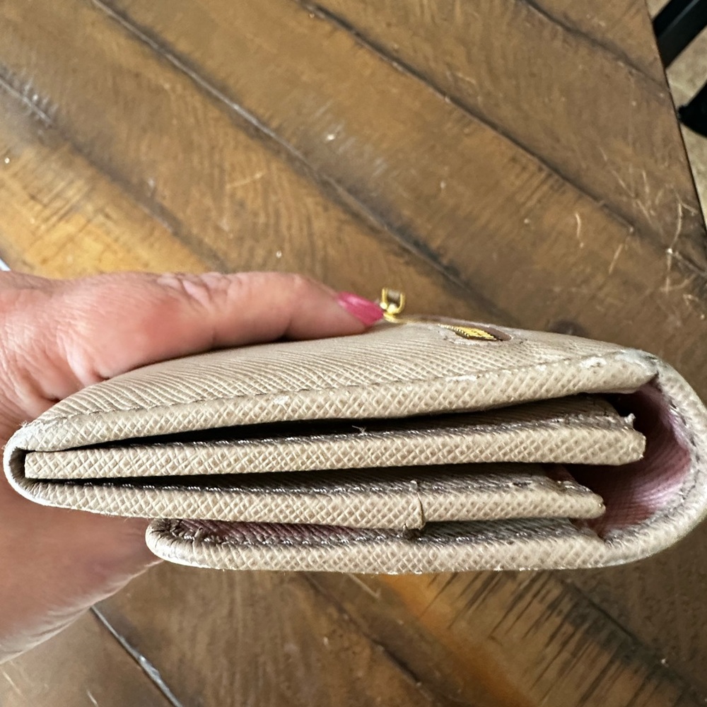 Prada Beige Saffiano Continental Wallet - Picture 16 of 16